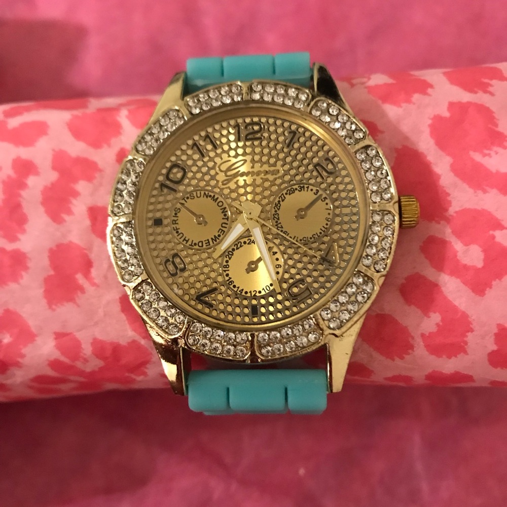 Teal blue watch